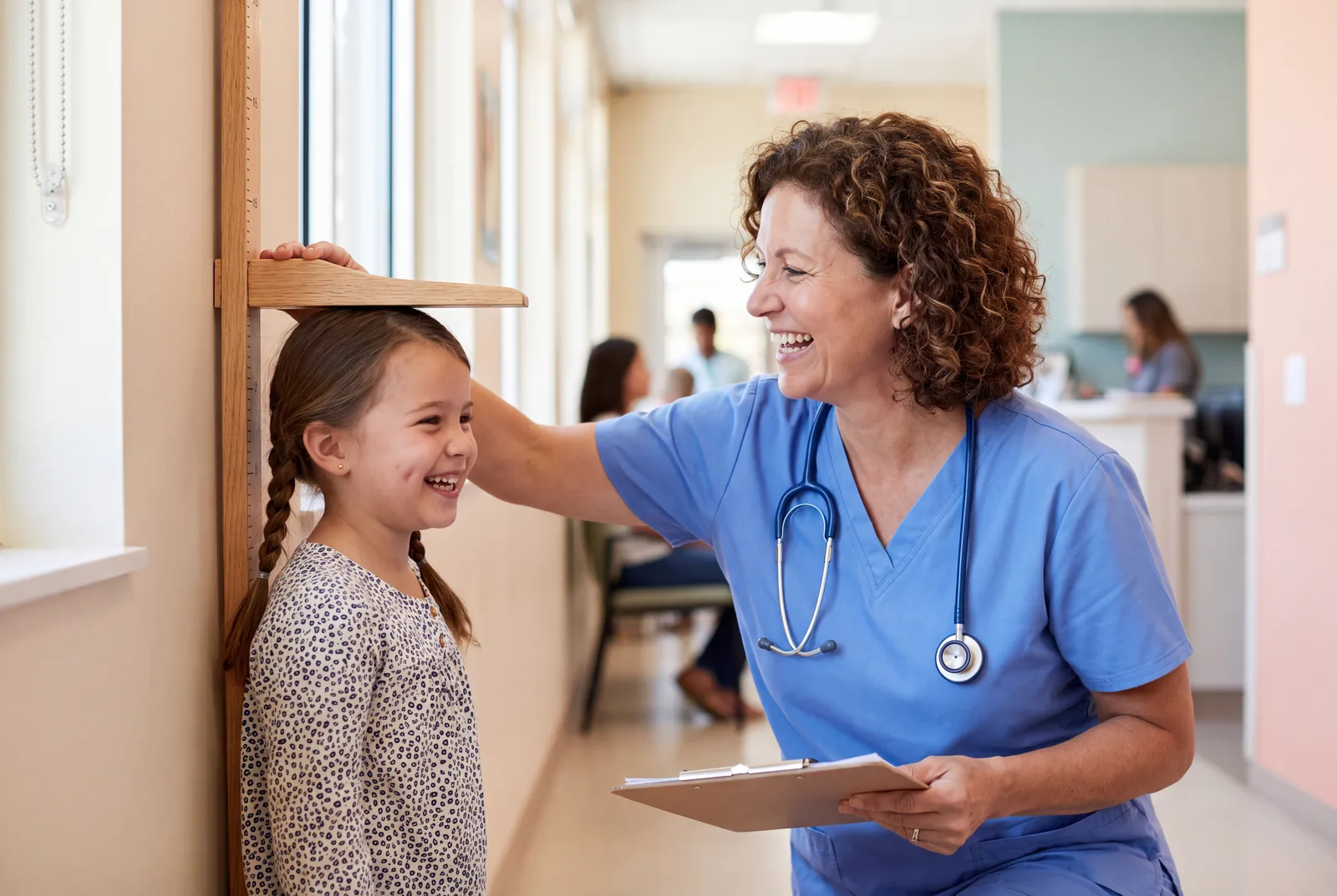 Child height check at Urgent Care USA, Plant City FL