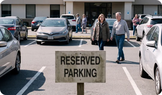 Clinic parking at Urgent Care USA, Plant City FL