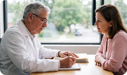 Doctor patient desk notes at Urgent Care USA, Plant City FL