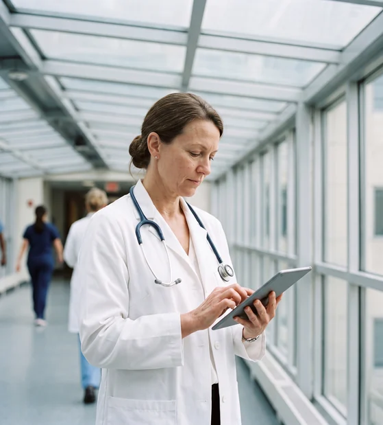 Doctor tablet corridor at Urgent Care USA, Plant City FL