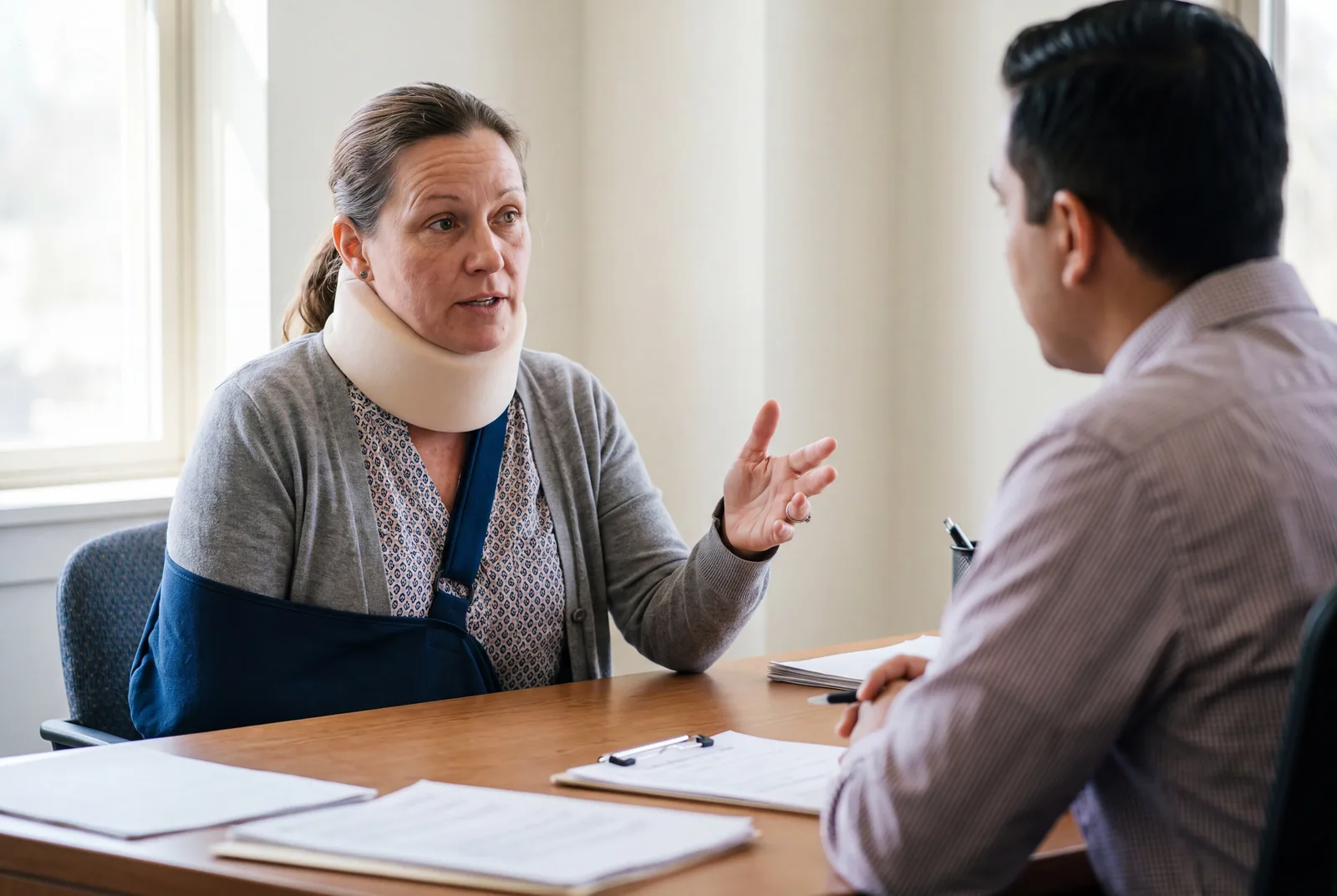 Injury claim meeting at Urgent Care USA, Plant City FL