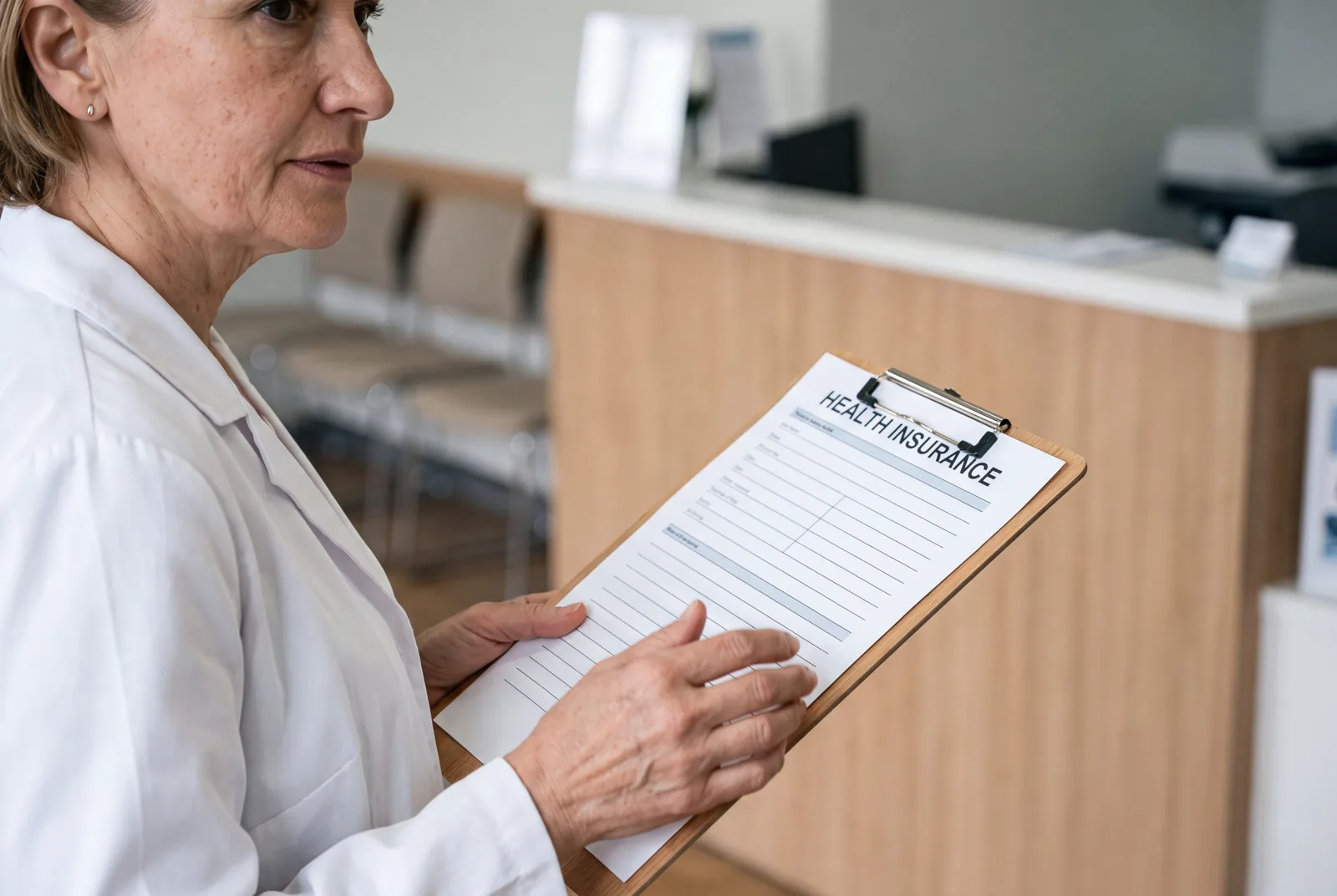 Insurance clipboard at Urgent Care USA, Plant City FL