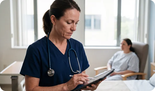 Nurse tablet ward at Urgent Care USA, Plant City FL