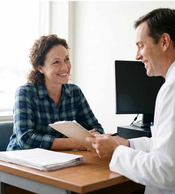 Patient consult desk at Urgent Care USA, Plant City FL