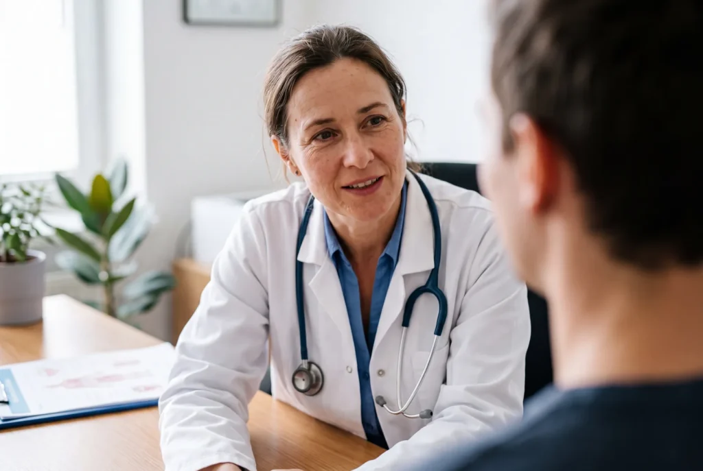 Patient doctor consult at Urgent Care USA, Plant City FL
