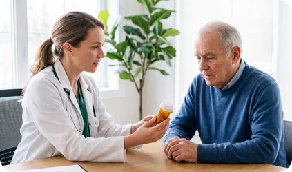 Senior medication review at Urgent Care USA, Plant City FL