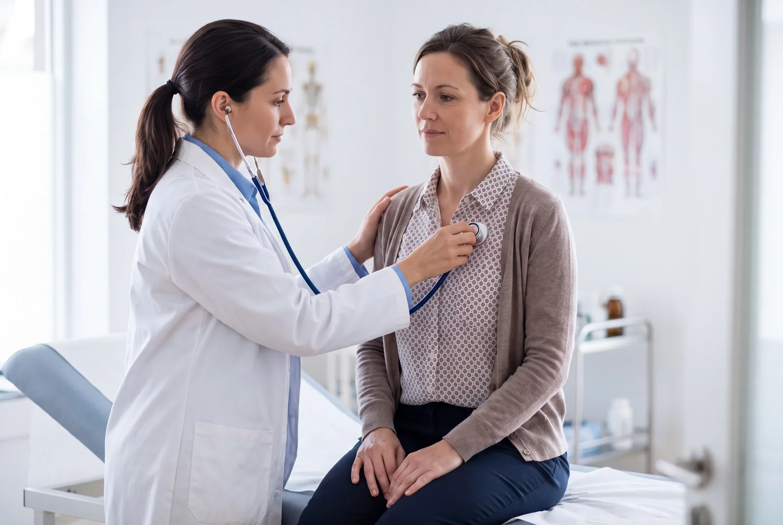 Stethoscope exam at Urgent Care USA, Plant City FL