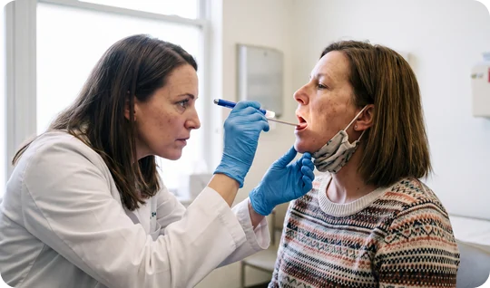 Throat exam adult at Urgent Care USA, Plant City FL