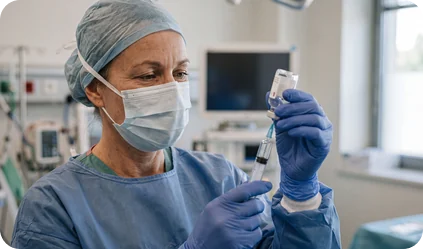 Vaccine preparation at Urgent Care USA, Plant City FL