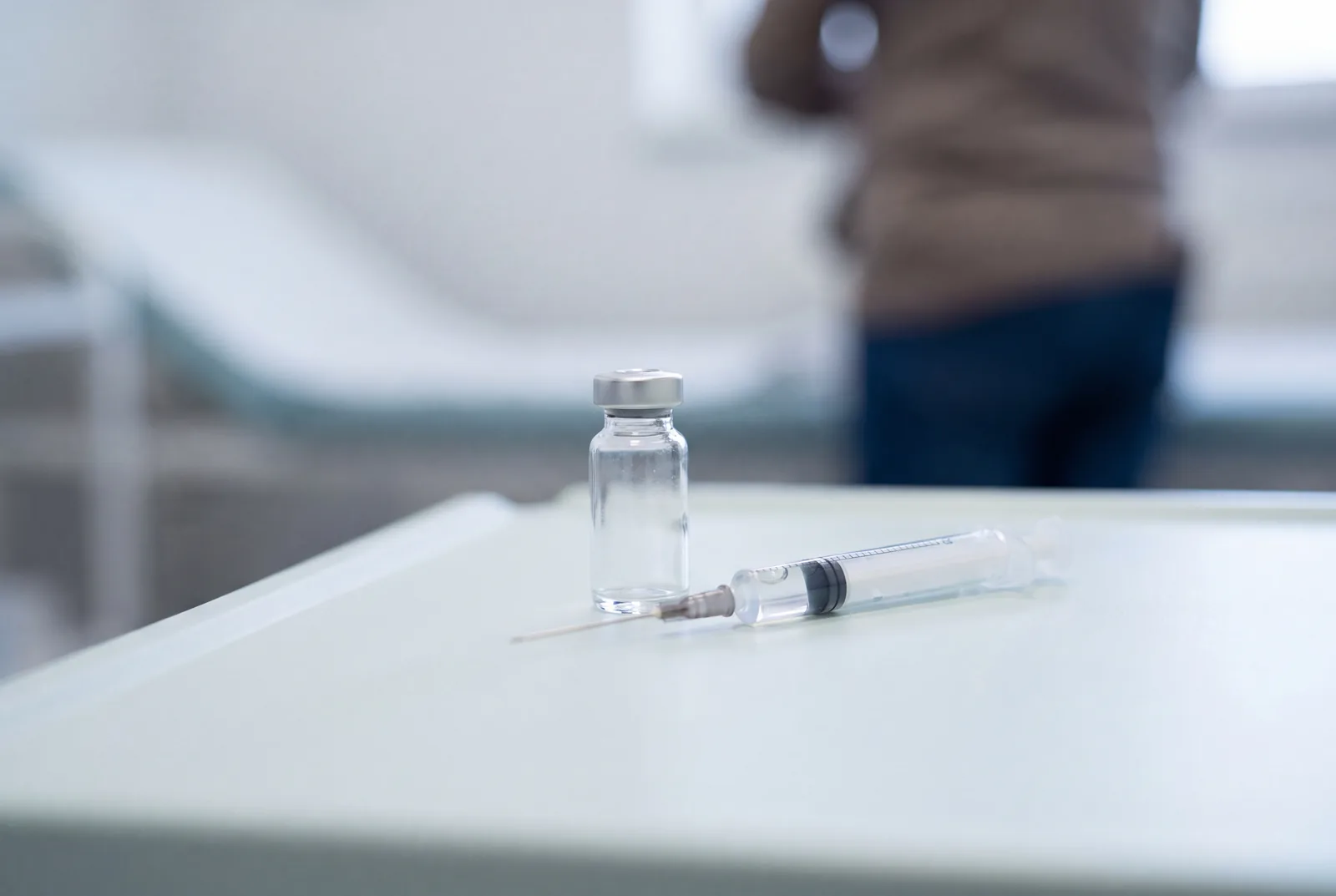 Vaccine vial syringe at Urgent Care USA, Plant City FL
