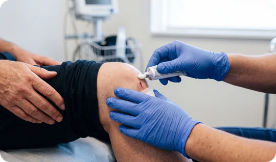 Wound care knee at Urgent Care USA, Plant City FL